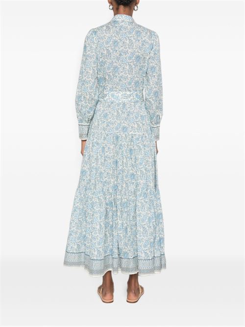 Abito donna MC2 Saint Barth Jensen azzurro in cotone con stampa paisley MC2 SAINT BARTH | JENSEN09402L